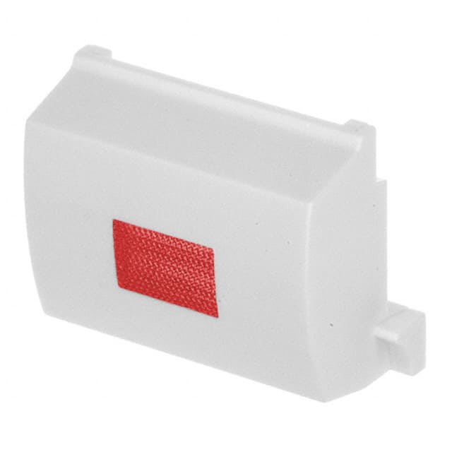 1C068 CAP TACTILE RECT WHITE/RED LENS