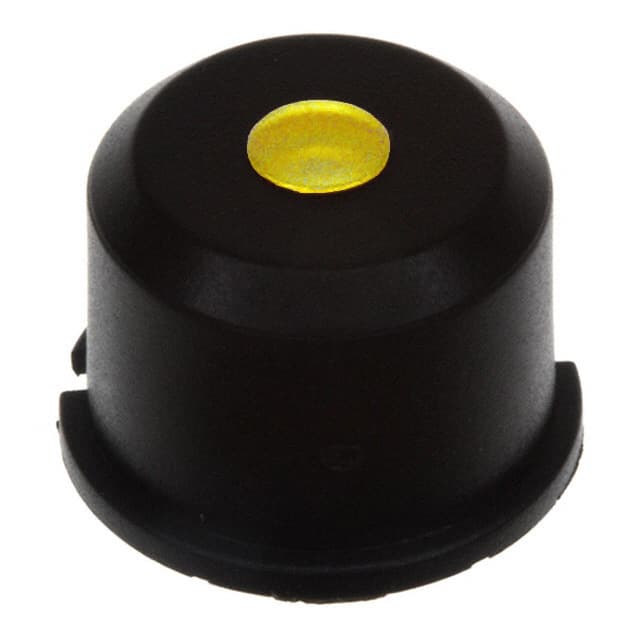 1E094 CAP TACTILE RND BLK/YELLOW LENS