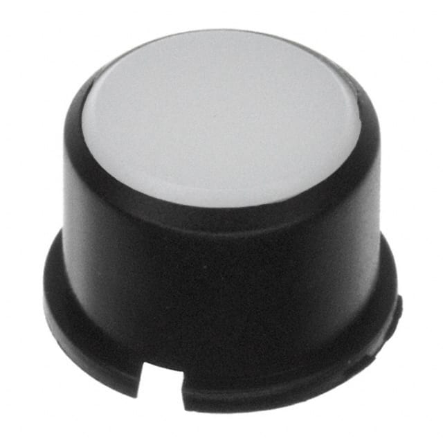 1F096 CAP TACT RND BLK/FROSTD WHT LENS