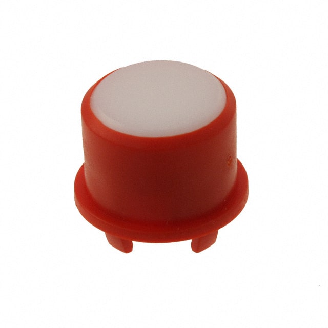 1FS086 CAP TACT RND RED/FROSTD WHT LENS