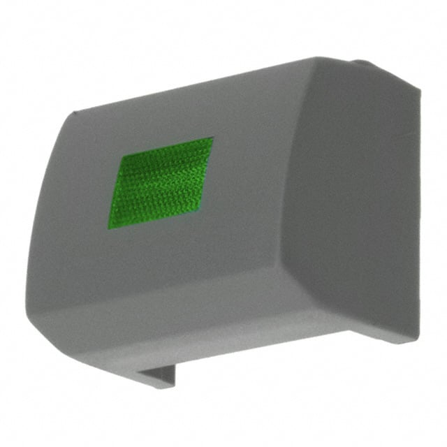 1H032 CAP TACTILE RECT GRAY/GREEN LENS