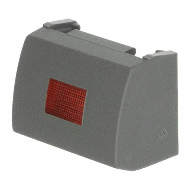 1H038 CAP TACTILE RECT GRAY/RED LENS