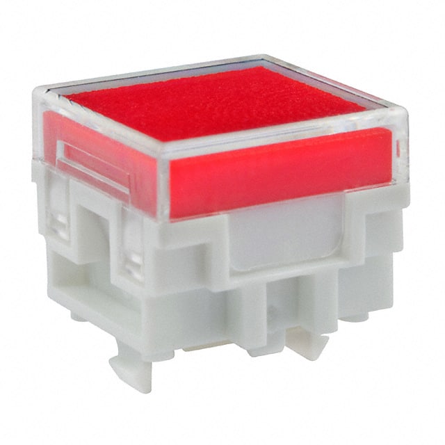 AT477JC CAP PUSHBUTTON SQUARE CLEAR/RED