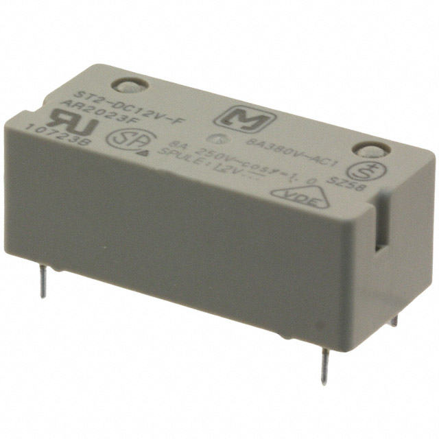 ST2-DC12V-F RELAY GEN PURPOSE DPST 8A 12V