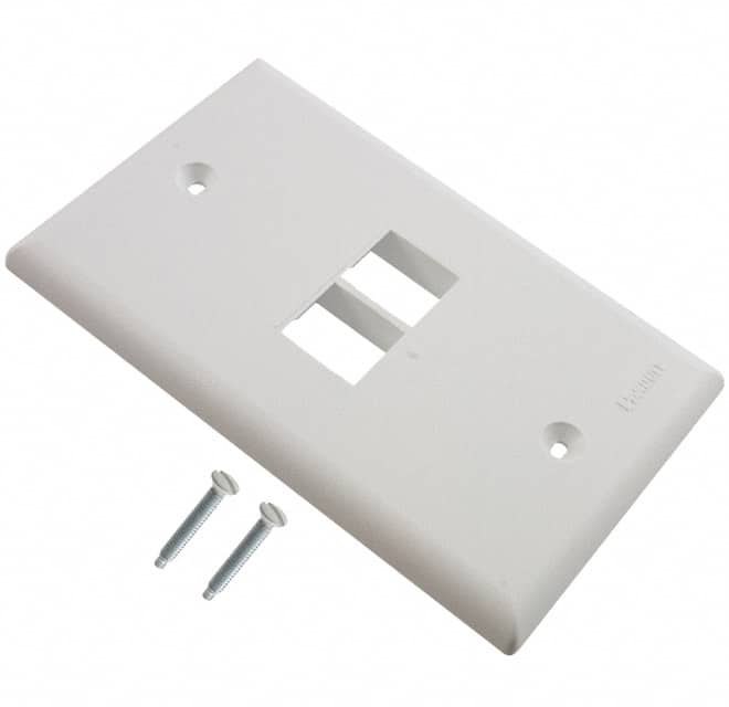 NK2FNWH FACEPLATE SNGL GANG 2PORT WHITE
