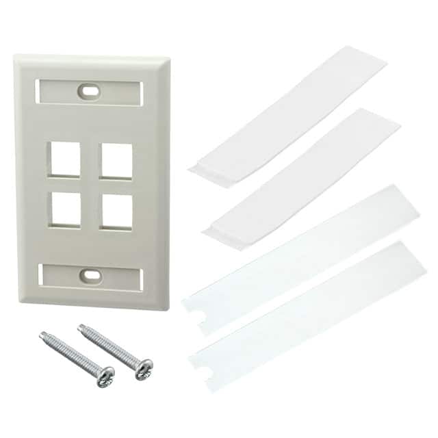NK4FEIY FACEPLATE SNGL GANG 4PORT IVORY
