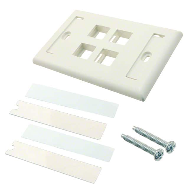 NK4FIWY FACEPLATE SNGL GANG 4PORT WHITE