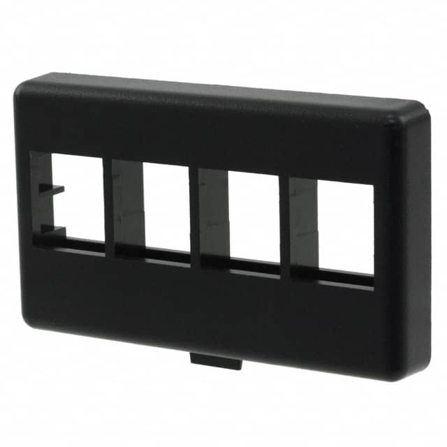 NK4MFBL FACEPLATE 4PORT BLACK