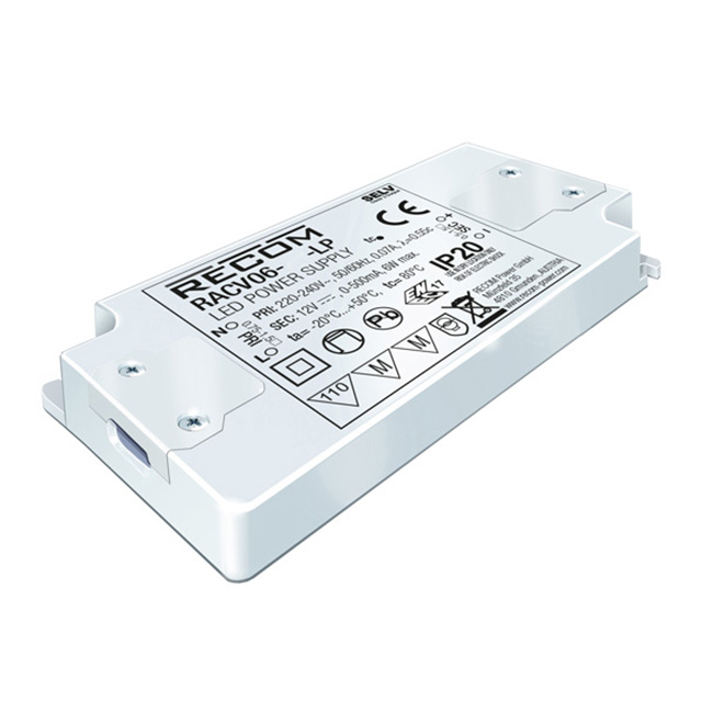RACV06-12-LP LED DRIVER CV AC/DC 12V 500MA