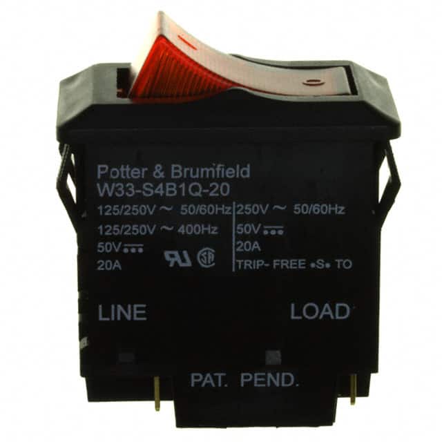 W33-S4B1Q-20 CIR BRKR THRM 20A 250VAC 50VDC