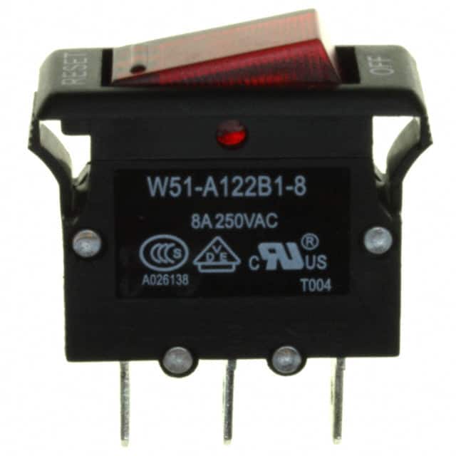 W51-A122B1-8 CIR BRKR THRM 8A 250VAC 50VDC