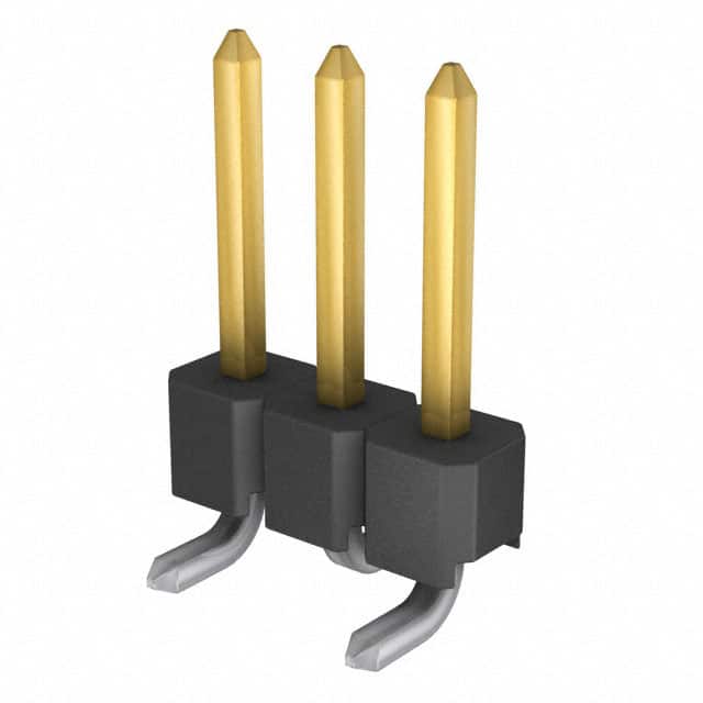 961103-6700-AR-TP CONN HEADER VERT 3POS GOLD SMD