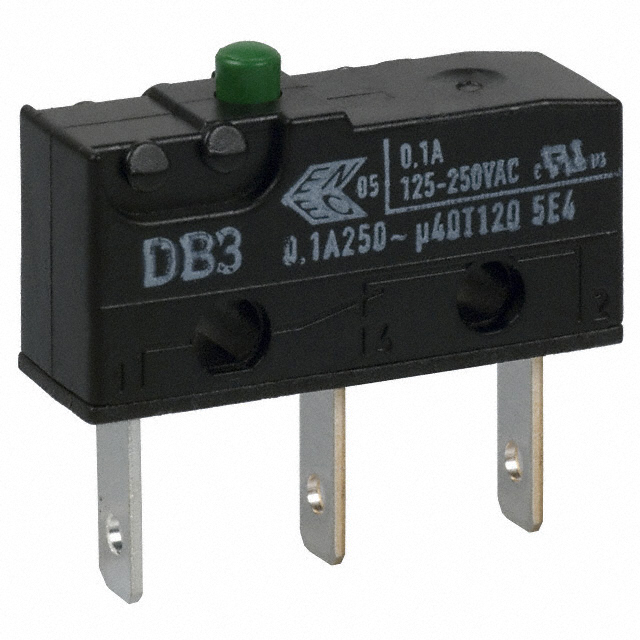 DB3CB1AA SWITCH SNAP ACT SPDT 100MA 125V