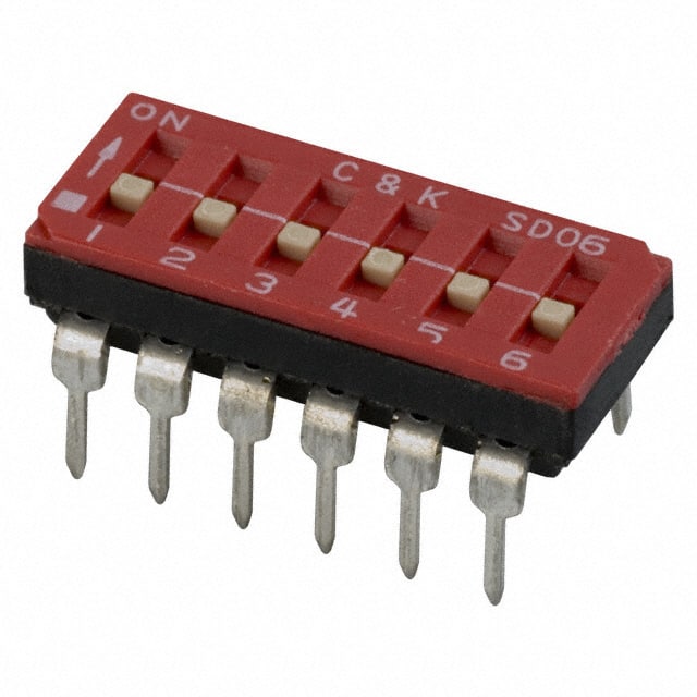 SD06H0B SWITCH SLIDE DIP SPST 100MA 25V