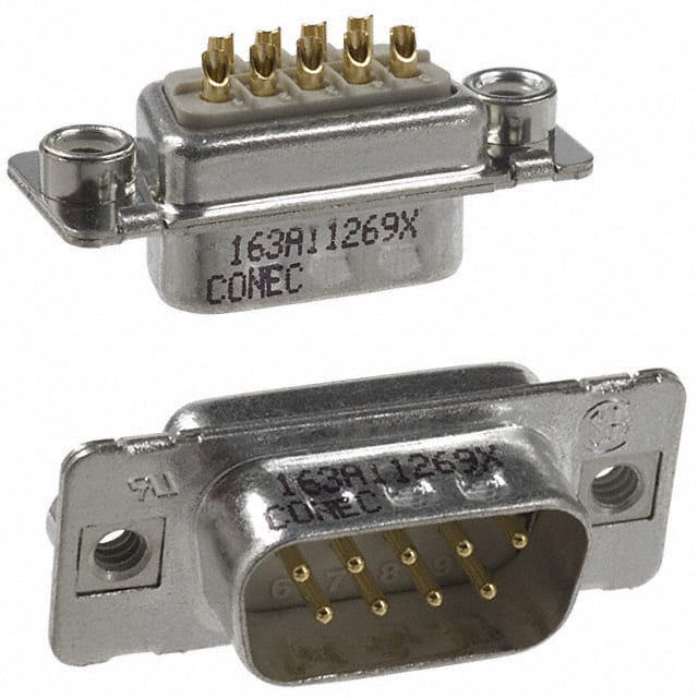 163A11269X CONN DSUB PLUG 9POS STR SLDR CUP