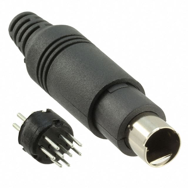 MD-90 CONN PLUG MALE MINI DIN 9P SLDR