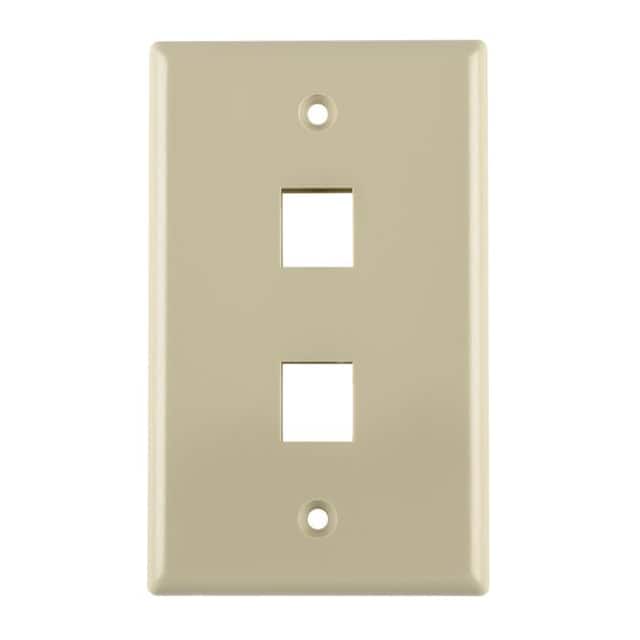 FPDUAL-I FACEPLATE SNGL GANG 2PORT IVORY