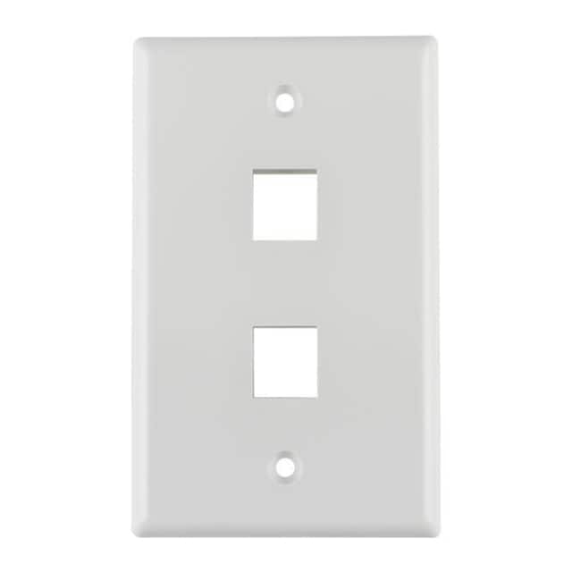 FPDUAL-W FACEPLATE SNGL GANG 2PORT WHITE