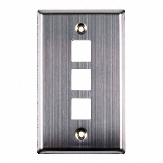 FPTRIPLE-SS FACEPLATE SNGL GANG 3PORT SILVER