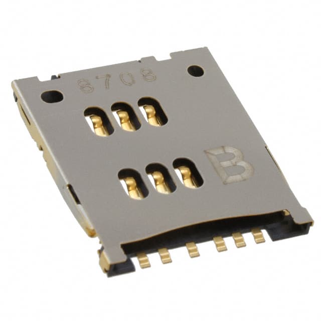 SF9W006S4BR1200 CONN SIM/SAM CARD PUSH-PUSH R/A