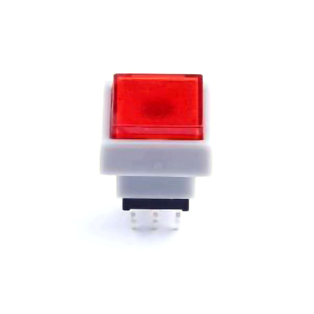 K6-6133D-L1-02 Self-locking switch with light red 12.5mm*12.5mm