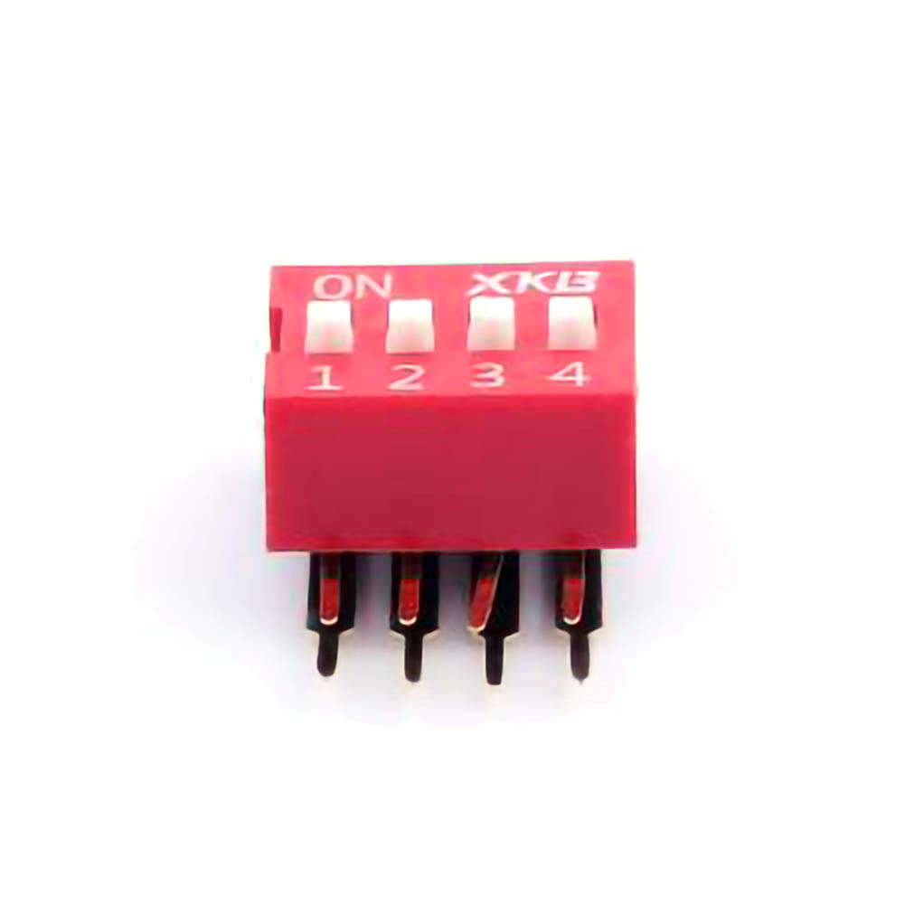 DA-04RP Pitch 2.54mm flat dial, raised 4-position DIP switch