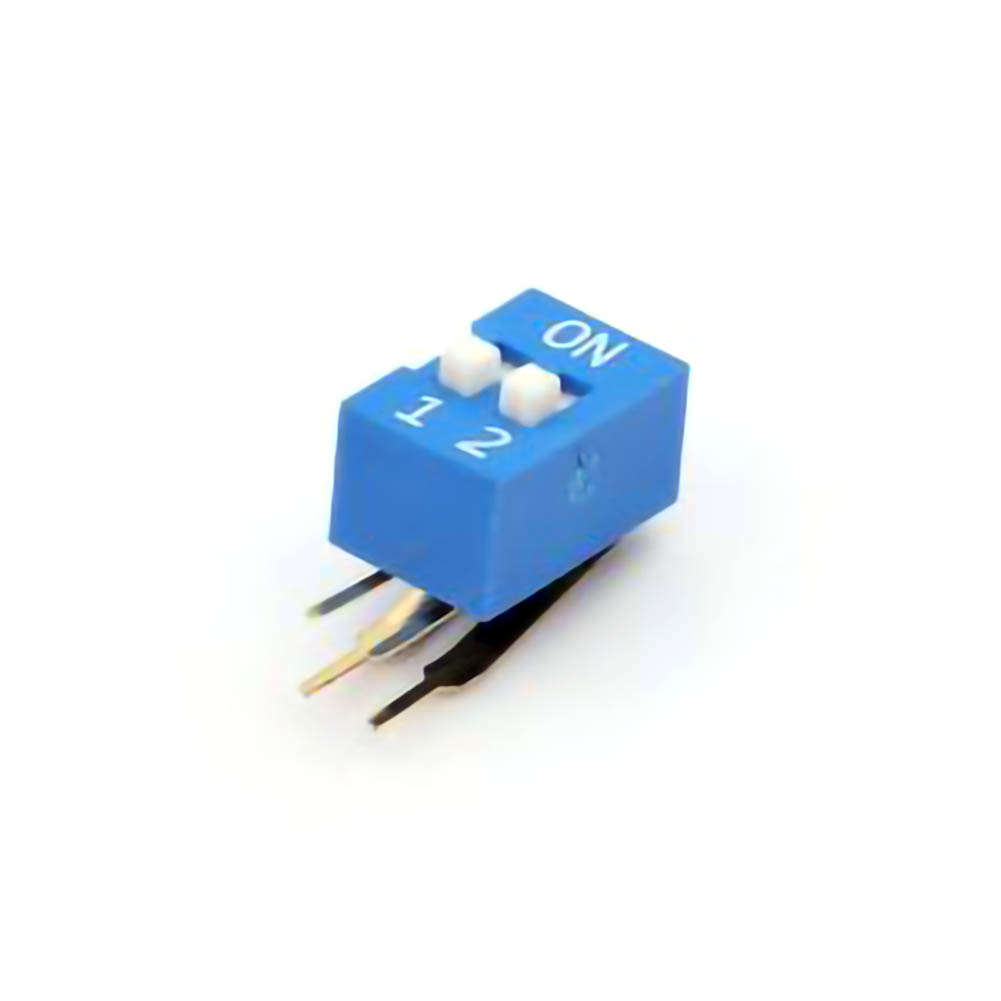 DA-02-B-T Blue 90-degree bent foot 2-position KE dial switch